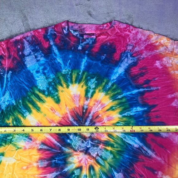 Tie Dye T-SHIRT POWERPRO BY ONEITA Single-Stitch Size XL Psychedelic Vintage - Picture 4 of 6